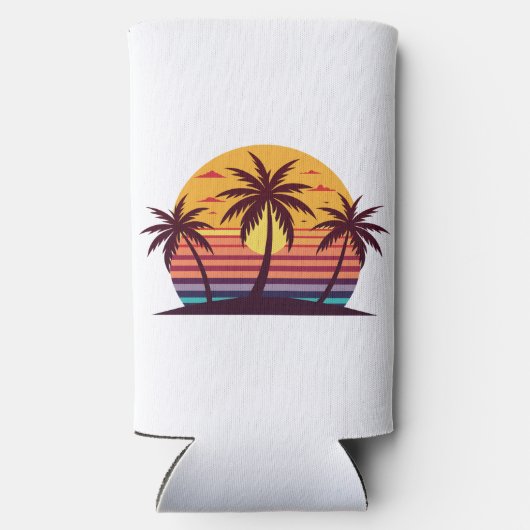 Zonsondergang met palmbomen Vector-98801 (Achterkant)