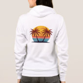 Zonsondergang met palmbomen Vector-98802 Hoodie (Achterkant)