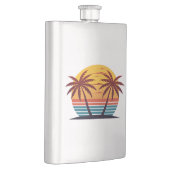 Zonsondergang met palmbomen Vector Flacon (Rechts)