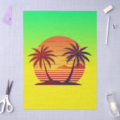 Zonsondergang met palmbomen Vector Tissuepapier (Craft)