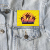 Zonsondergang Met Palmboom Vector Button (Insitu)