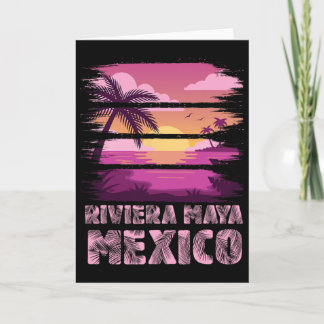 Zonsondergang Mexico Riviera Maya Zomer Vakantie S Kaart