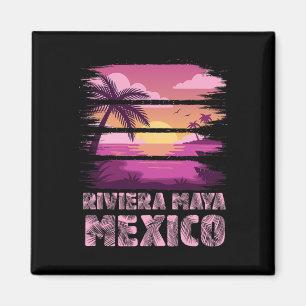 Zonsondergang Mexico Riviera Maya Zomer Vakantie S Magneet