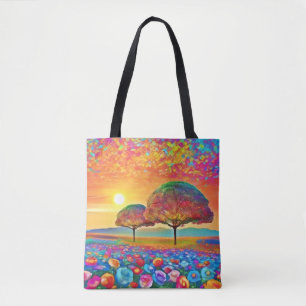 Zonsondergang Natuurlijke Kaleidoscoop Draagtas