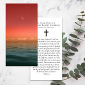 Zonsondergang Oceaan Foto Gebed Herdenkingsbladwij