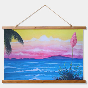 Zonsondergang Oceaan Hangend Wandkleed