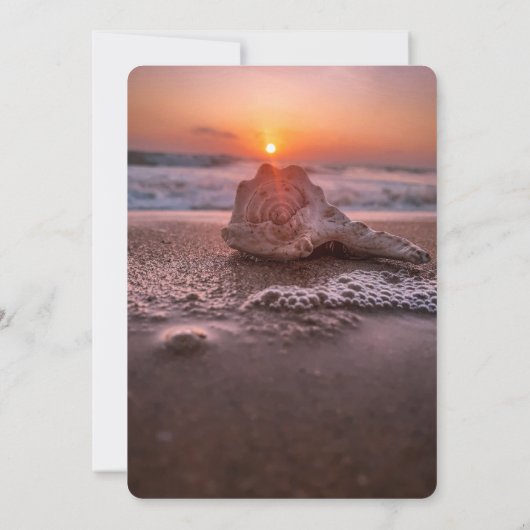 Zonsondergang Ocean Beach, Snaarlichten Schelp RSV Kaart (Achterkant)
