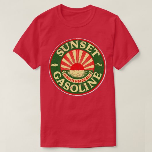Zonsondergang Olie en Gas T-shirt (Design voorkant)