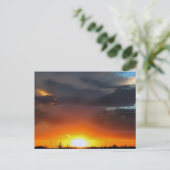 Zonsondergang onder het storm. briefkaart (Staand voorkant)