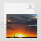 Zonsondergang onder het storm. briefkaart (Voorkant / Achterkant)