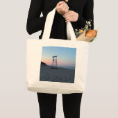 Zonsondergang op Cape Cod Beach Grote Tote Bag (Voorkant (product))