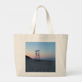 Zonsondergang op Cape Cod-strand Grote Tote Bag (Achterkant)