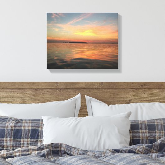 Zonsondergang op de Chesapeake baai Canvas Afdruk (Insitu (Slaapkamer))