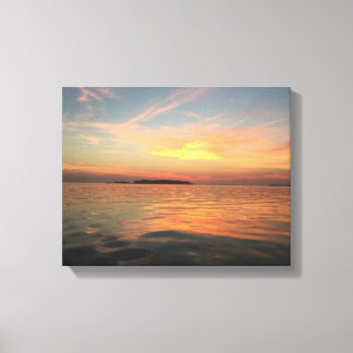 Zonsondergang op de Chesapeake baai Canvas Afdruk