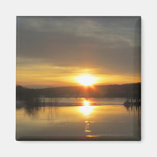 Zonsondergang op de Hudson Magneet