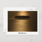 Zonsondergang op de Malediven Postkaart (Voorkant / Achterkant)