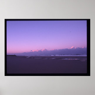 zonsondergang op de oceaan poster