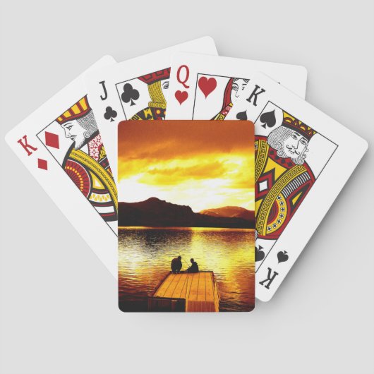 Zonsondergang op de Steiger - Deck Kaarten (Achterkant)