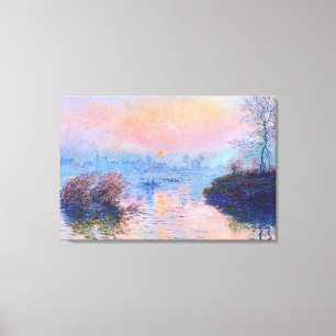 Zonsondergang op de Zegen bij het Fijne Art. van Canvas Afdruk