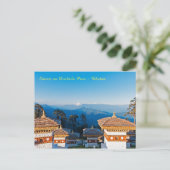 Zonsondergang op Dochula Pass - Bhutan, Himalaya Briefkaart (Staand voorkant)