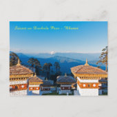 Zonsondergang op Dochula Pass - Bhutan, Himalaya Briefkaart (Voorkant)