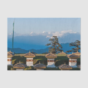 Zonsondergang op Dochula Pass - Bhutan, Himalaya Tissuepapier