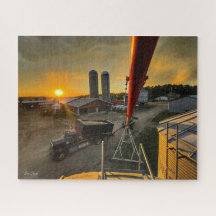 Zonsondergang op een Alberta Boerderij