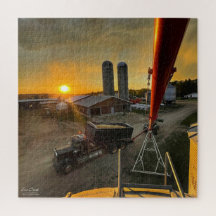 Zonsondergang op een Alberta Boerderij