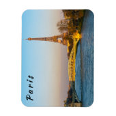 Zonsondergang op Eiffeltoren en Pont Rouelle - Par Magneet (Verticaal)
