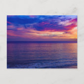 Zonsondergang op het strand 2 briefkaart (Voorkant)