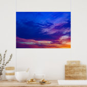 zonsondergang op het strand 3 poster (Keuken)