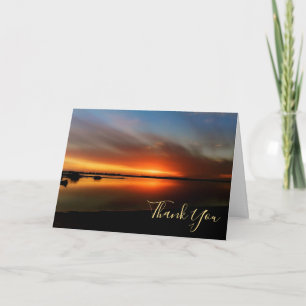 Zonsondergang op het strand aangepast kaart