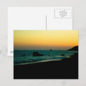 zonsondergang op het strand briefkaart (Voorkant / Achterkant)
