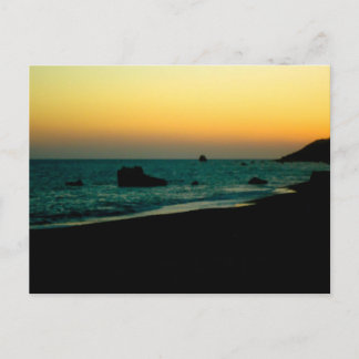 zonsondergang op het strand briefkaart