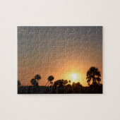 Zonsondergang op het strand Puzzel (Horizontaal)