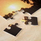 Zonsondergang op het strand Puzzel (Zijkant)