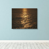 Zonsondergang op het water Abstracte Oceaan Fotogr Canvas Afdruk (Insitu (Houten vloer))