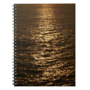 Zonsondergang op het water Abstracte Oceaan Fotogr Notitieboek