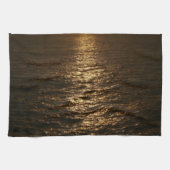 Zonsondergang op het water Abstracte Oceaan Fotogr Theedoek (Horizontaal)