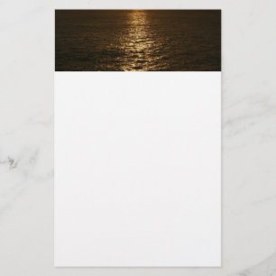 Zonsondergang op het Water Abstracte Oceaanfotogra Briefpapier
