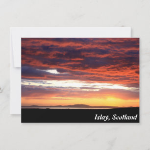 Zonsondergang op Islay, Schotland kaart