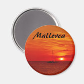 Zonsondergang op Mallorca - Souvenir Magnet Magneet (Voorkant / Achterkant)
