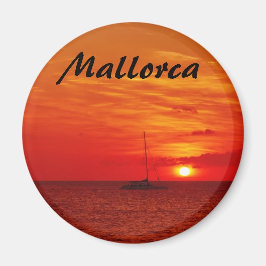 Zonsondergang op Mallorca - Souvenir Magnet Magneet (Voorkant)