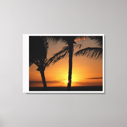 zonsondergang op Maui Canvas Afdruk (Voorkant)