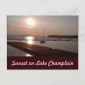 Zonsondergang op Meer Champlain Burlington Vermont Briefkaart (Voorkant)