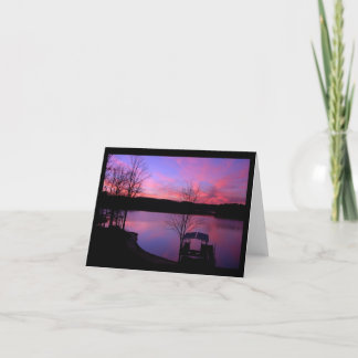 Zonsondergang op Meer Keowee (Spatie) Kaart