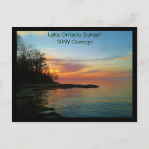 Zonsondergang op Meer Ontario Briefkaart