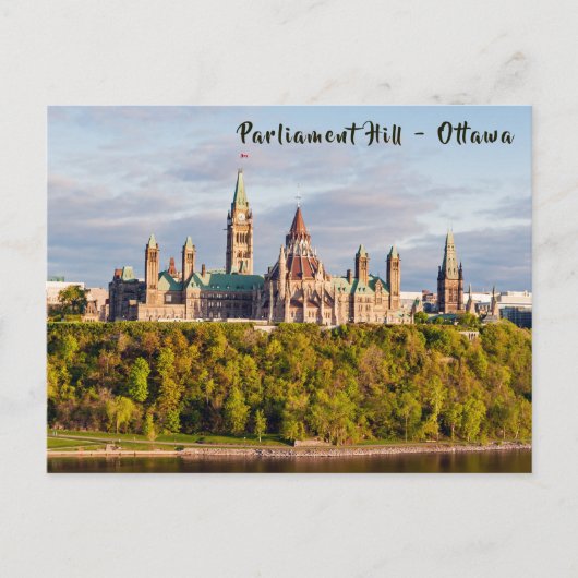 Zonsondergang op Parliament Hill - Ottawa Briefkaart (Voorkant)