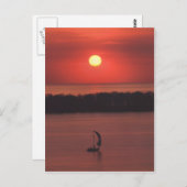 Zonsondergang op Presque Isle Briefkaart (Voorkant / Achterkant)