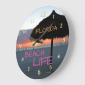 Zonsondergang op White Sand Florida Beach Grote Klok (Hoek)